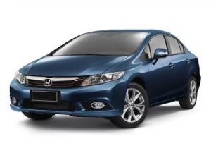 Текстильные коврики на HONDA CIVIC 4D sedan 2012->